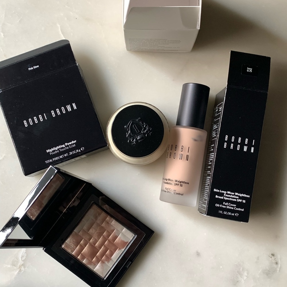 Bobbi brown foundation highlighter primer bundle